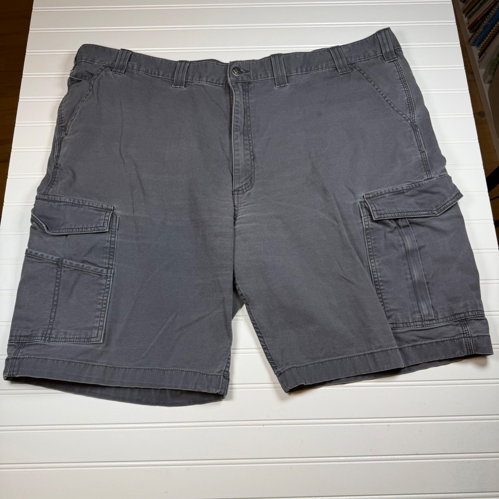 Carhartt Rugged Flex Relaxed Fit Canvas Cargo Work Shorts Grey BS3542-M Mens 48